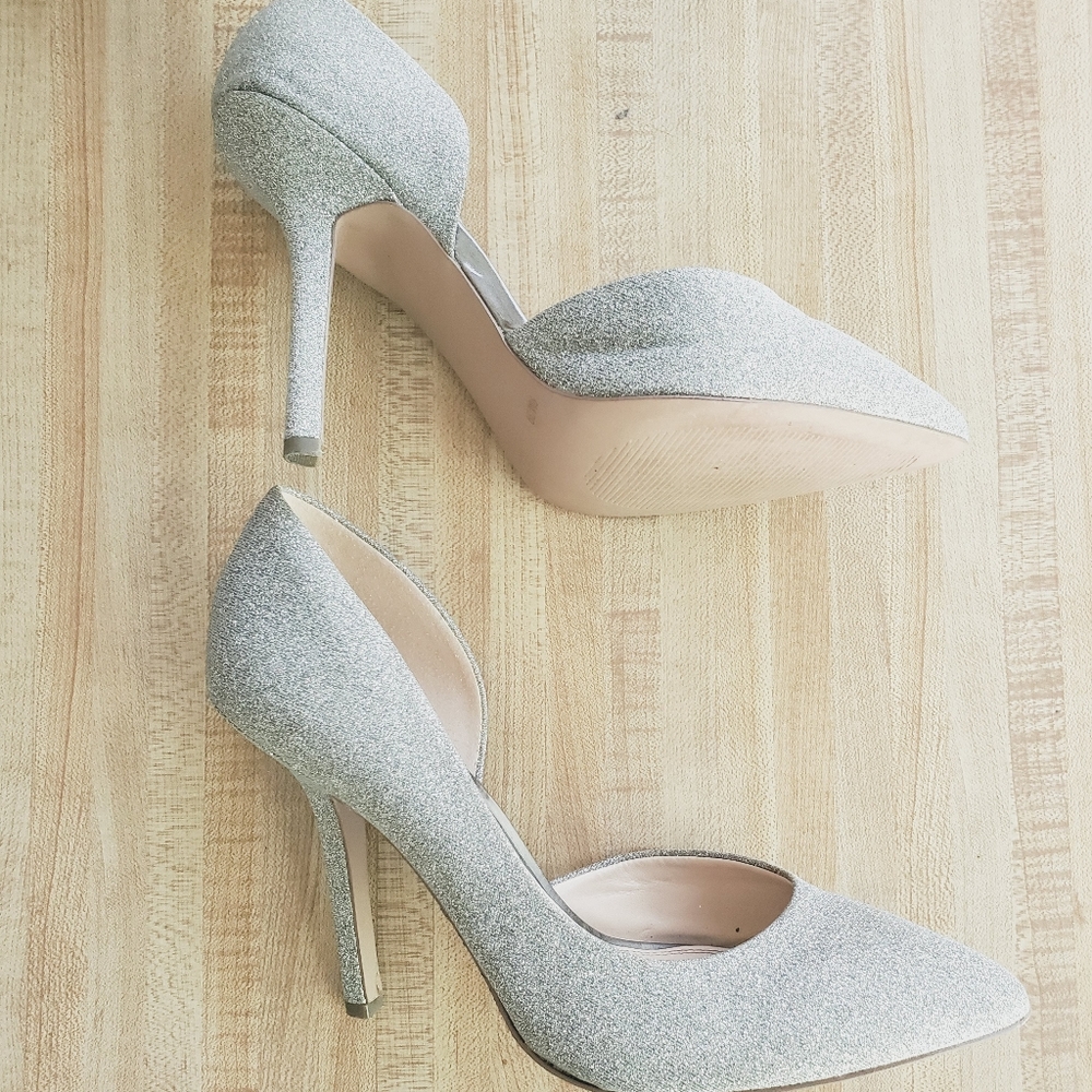 Bcbgeneration Silver Glitter Heels - image 4
